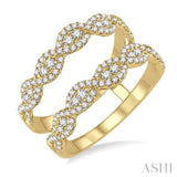 3/4 Ctw Round Cut Diamond Insert Ring in 14K Yellow Gold