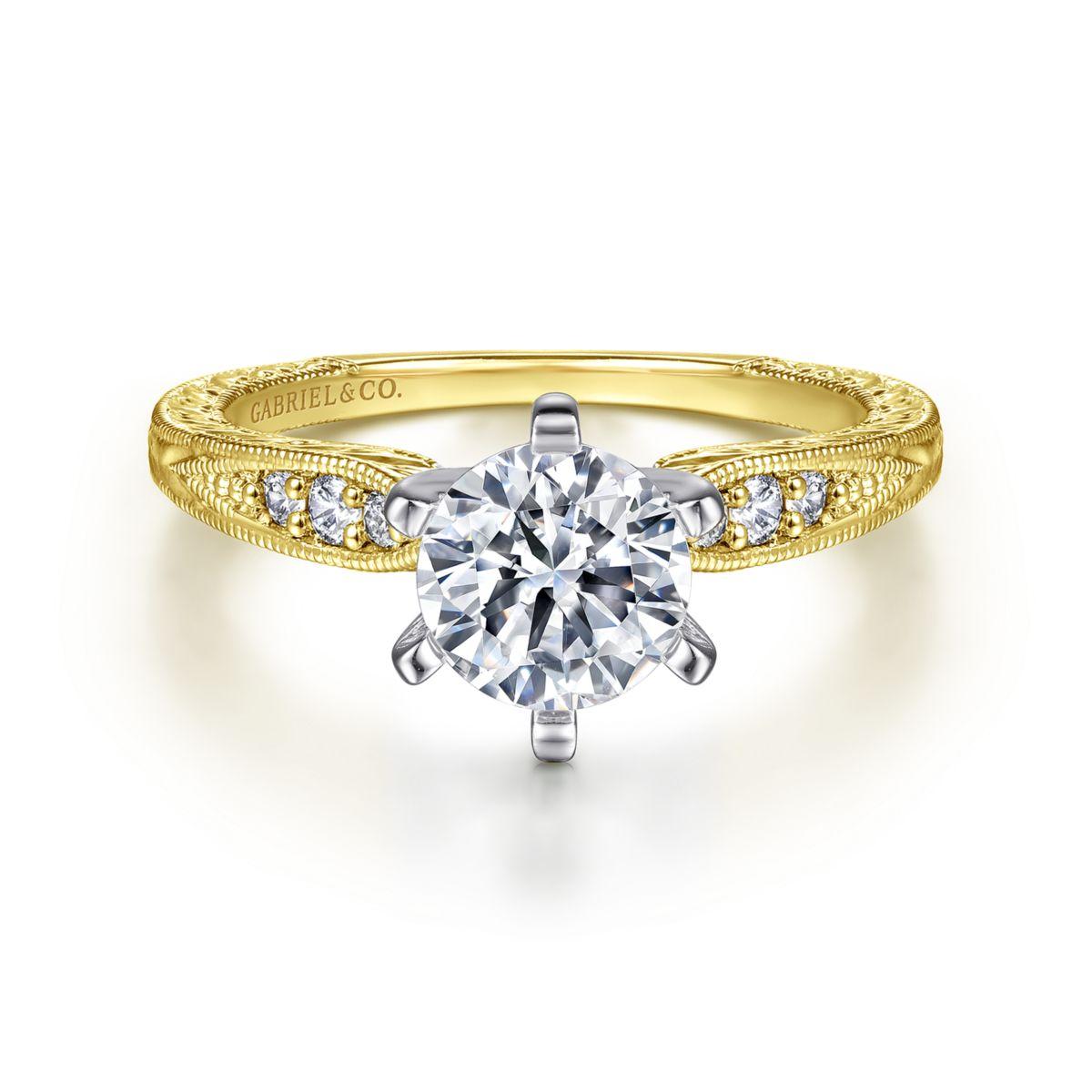 14 KT Straight Engagement Ring