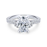 18 KT 3 Stone Engagement Ring