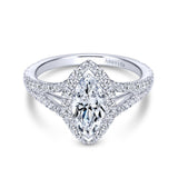 18 KT Halo Engagement Ring